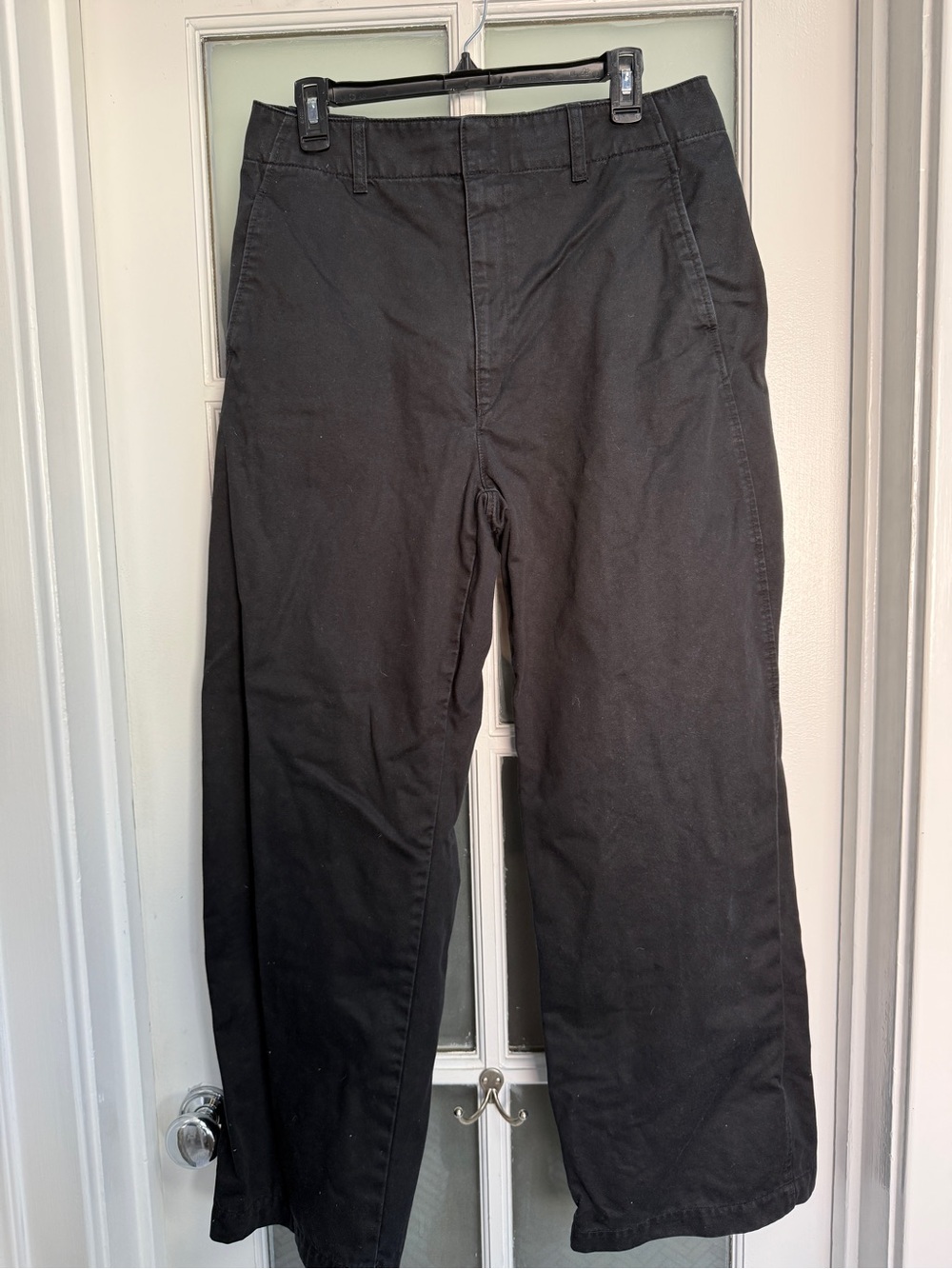 Uniqlo U Black Wide-Leg High-Rise Pants, 12